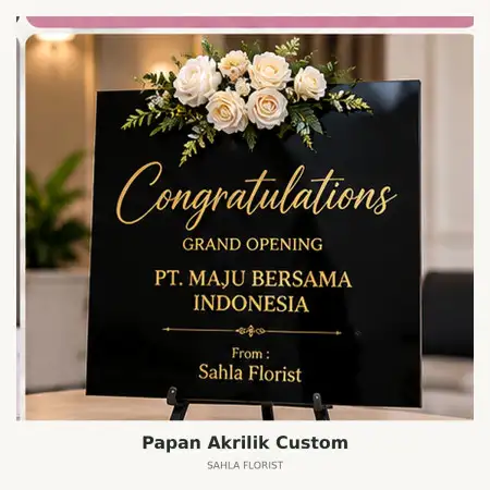 Papan Bunga Akrilik Badung